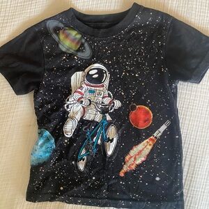 Garanimal Astronaut Space Adventure Kids T-Shirt - Black